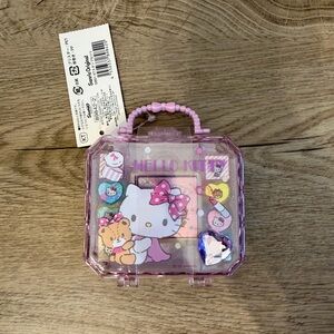 Sanrio - Hello Kitty Stamp Set Pink Glitter Case Sanrio Japan Imported Kawaii